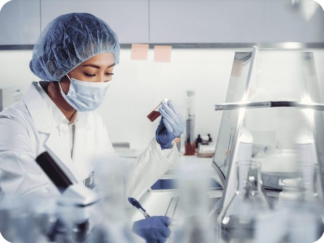 A Bio-Test scientist working in the laboratory